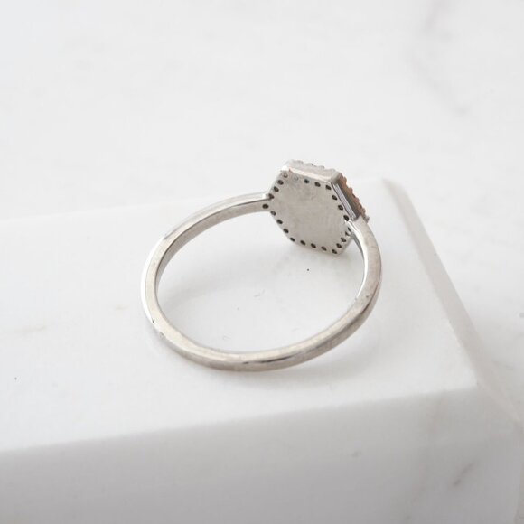 Anthropologie Melanie Auld Hex Stone Ring 7 - Picture 3 of 5